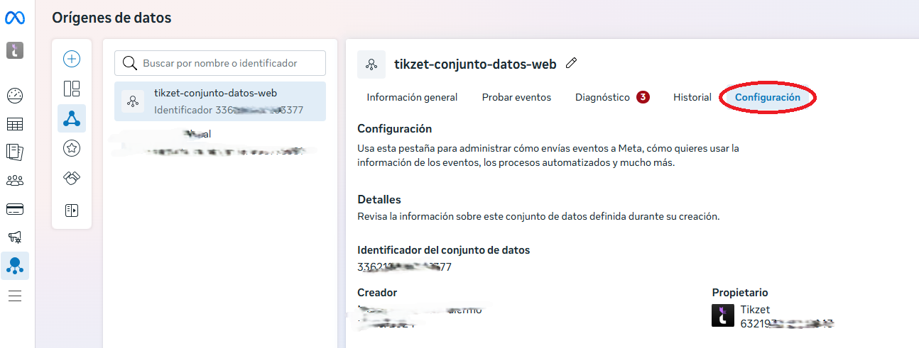 Configuración del Pixel