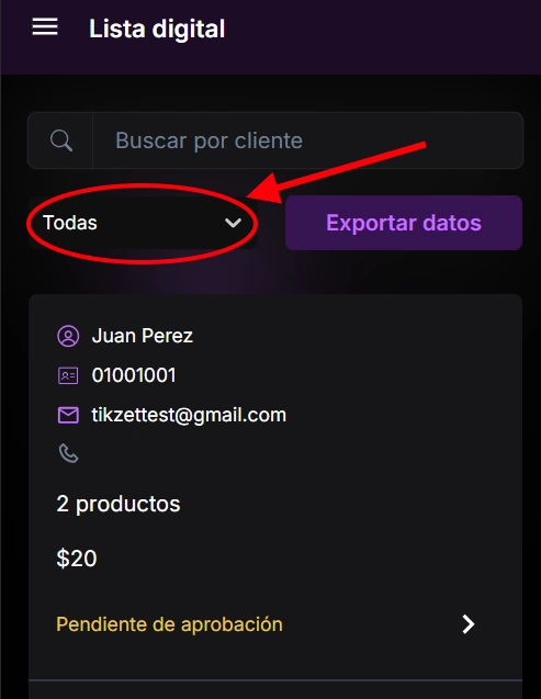 Ver todas las ventas