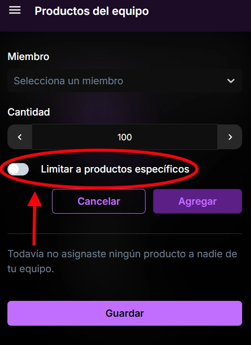 Manage Products Team