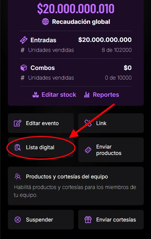 Acceder a Lista Digital