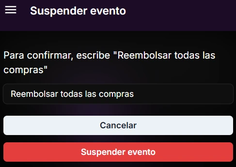 Suspend Event